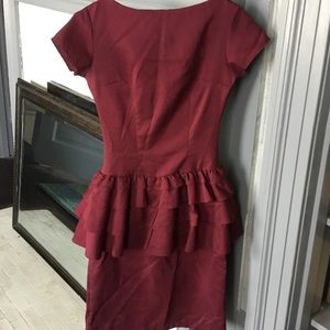Maroon satin dress